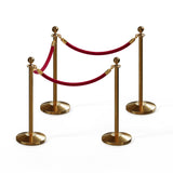 Ball Top Post and Rope Stanchion Kit - Montour Line - Crowd Control Warehouse