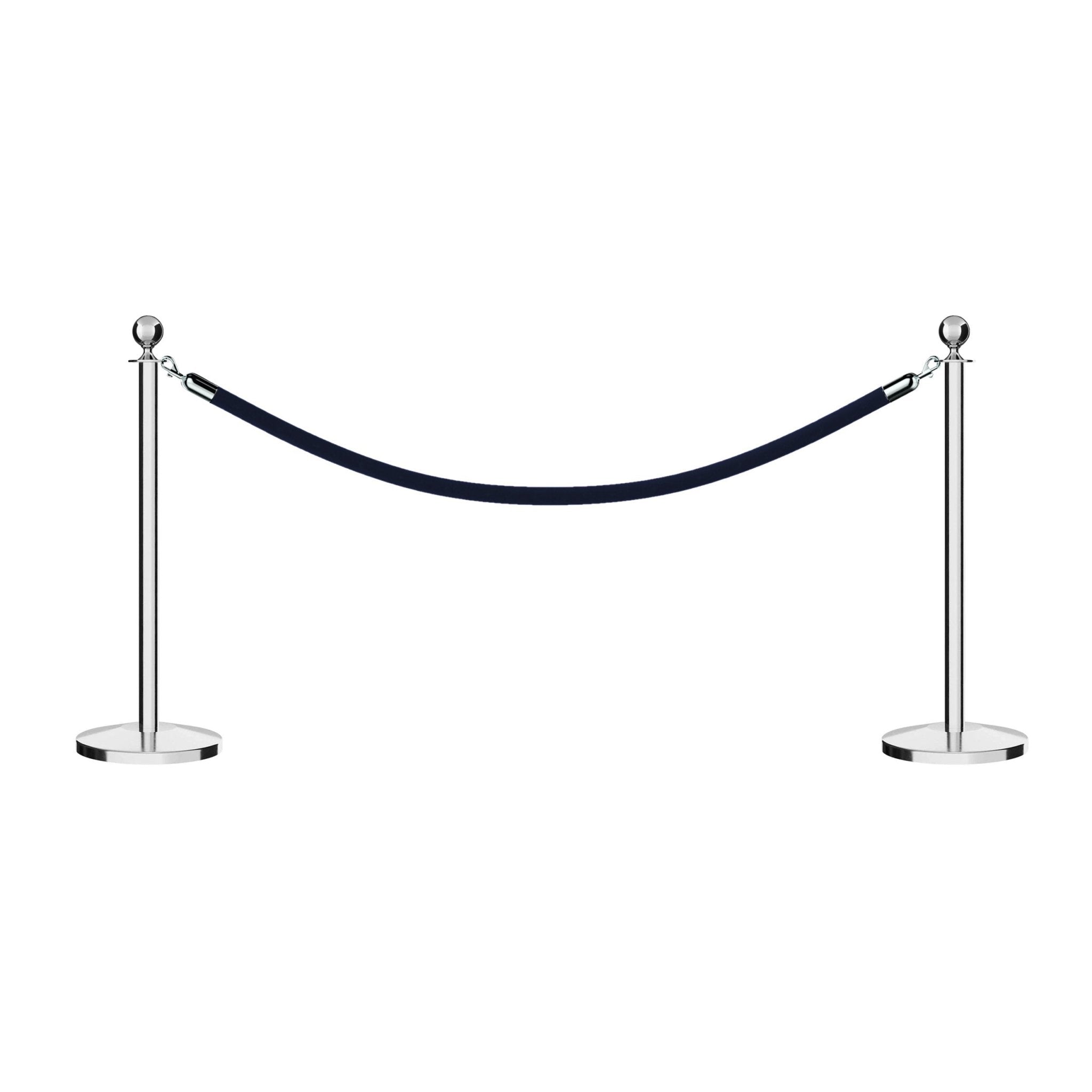 Ball Top Post and Rope Stanchion Kit - Montour Line - Crowd Control Warehouse