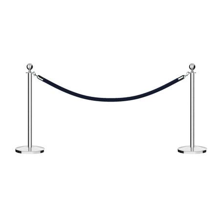 Ball Top Post and Rope Stanchion Kit - Montour Line - Crowd Control Warehouse