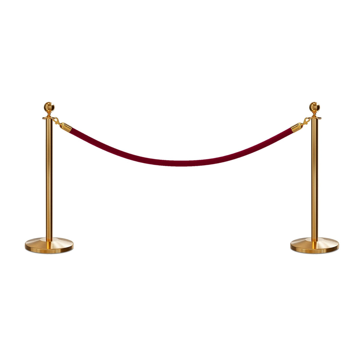 Ball Top Post and Rope Stanchion Kit - Montour Line - Crowd Control Warehouse