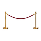 Ball Top Post and Rope Stanchion Kit - Montour Line - Crowd Control Warehouse