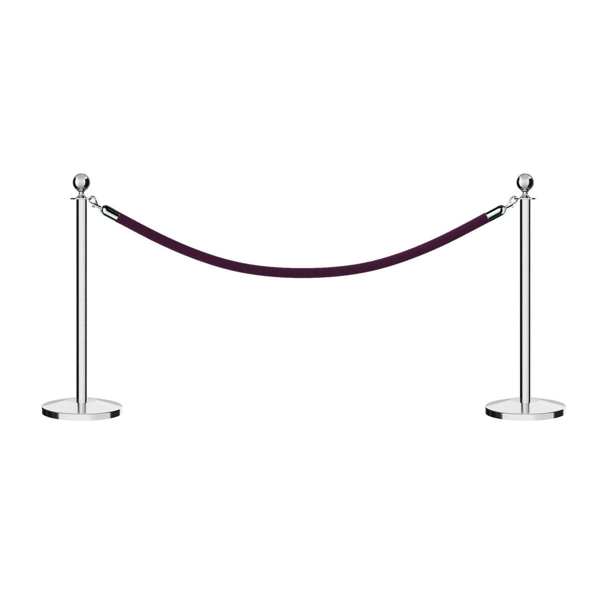 Ball Top Post and Rope Stanchion Kit - Montour Line - Crowd Control Warehouse