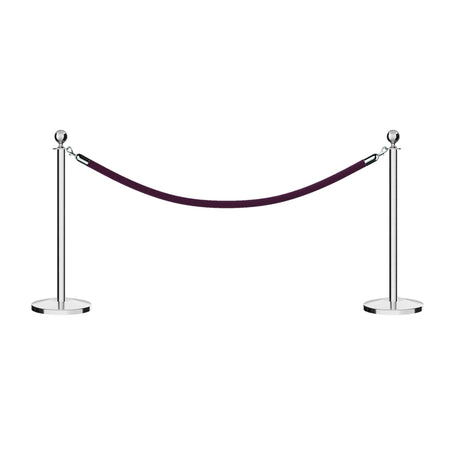 Ball Top Post and Rope Stanchion Kit - Montour Line - Crowd Control Warehouse