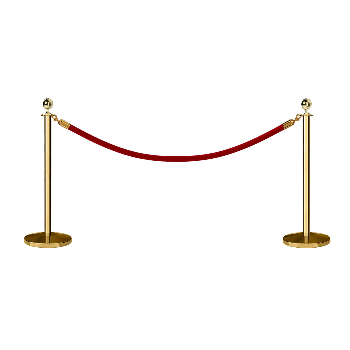 Ball Top Post and Rope Stanchion Kit - Montour Line - Crowd Control Warehouse