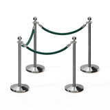 Ball Top Post and Rope Stanchion Kit - Montour Line - Crowd Control Warehouse