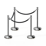 Ball Top Post and Rope Stanchion Kit - Montour Line - Crowd Control Warehouse