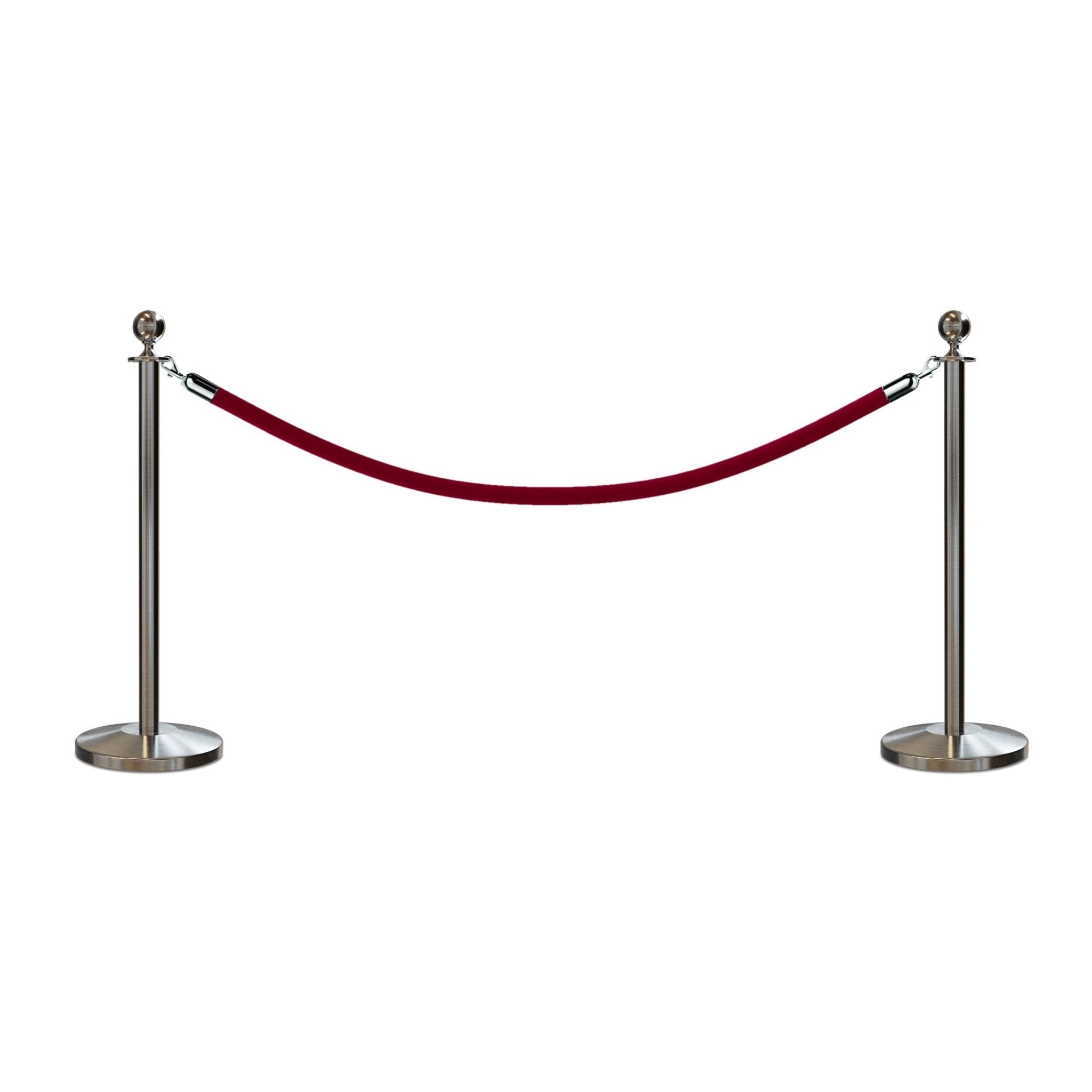 Ball Top Post and Rope Stanchion Kit - Montour Line - Crowd Control Warehouse
