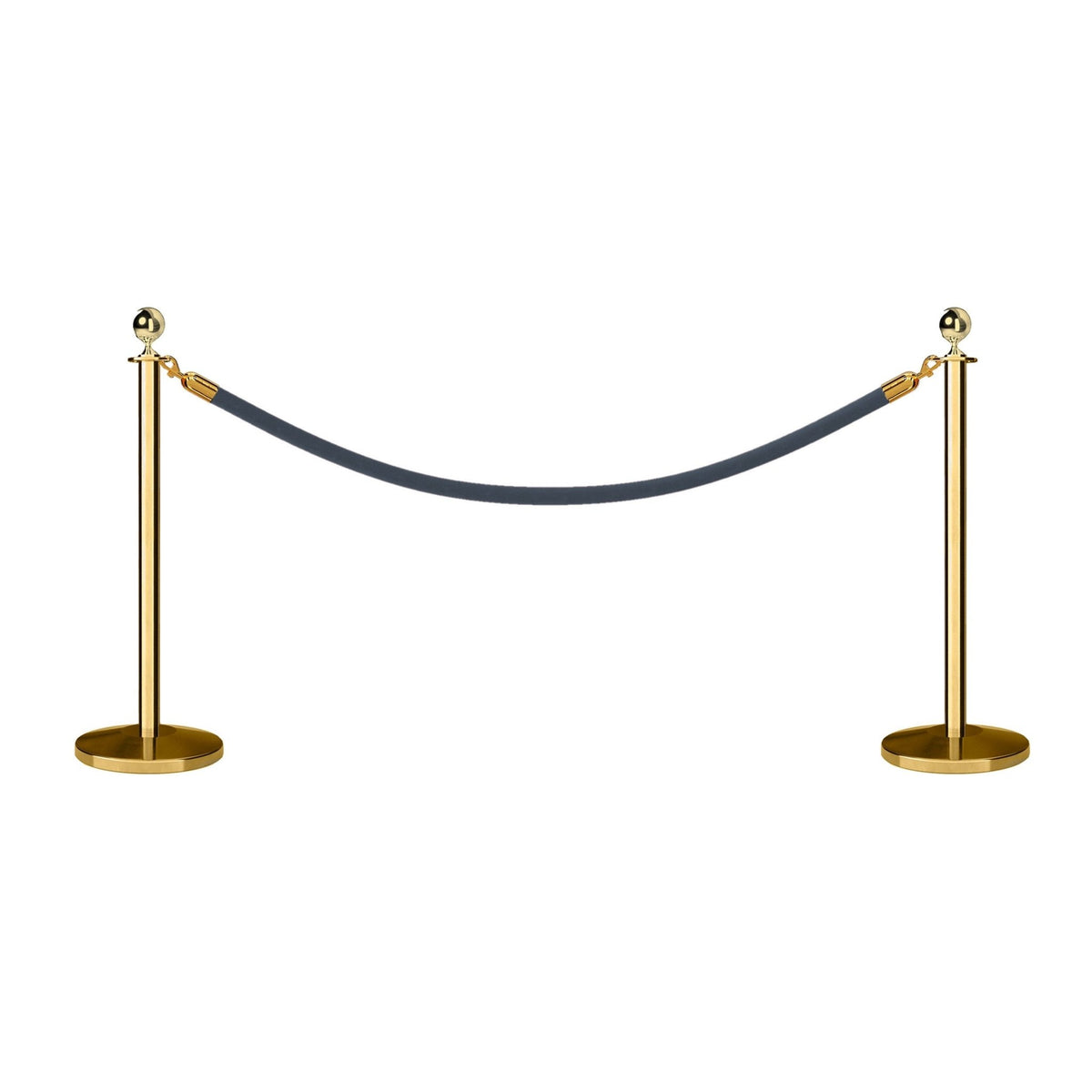 Ball Top Post and Rope Stanchion Kit - Montour Line - Crowd Control Warehouse