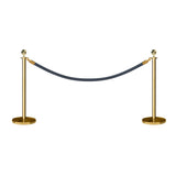 Ball Top Post and Rope Stanchion Kit - Montour Line - Crowd Control Warehouse