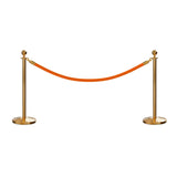 Ball Top Post and Rope Stanchion Kit - Montour Line - Crowd Control Warehouse