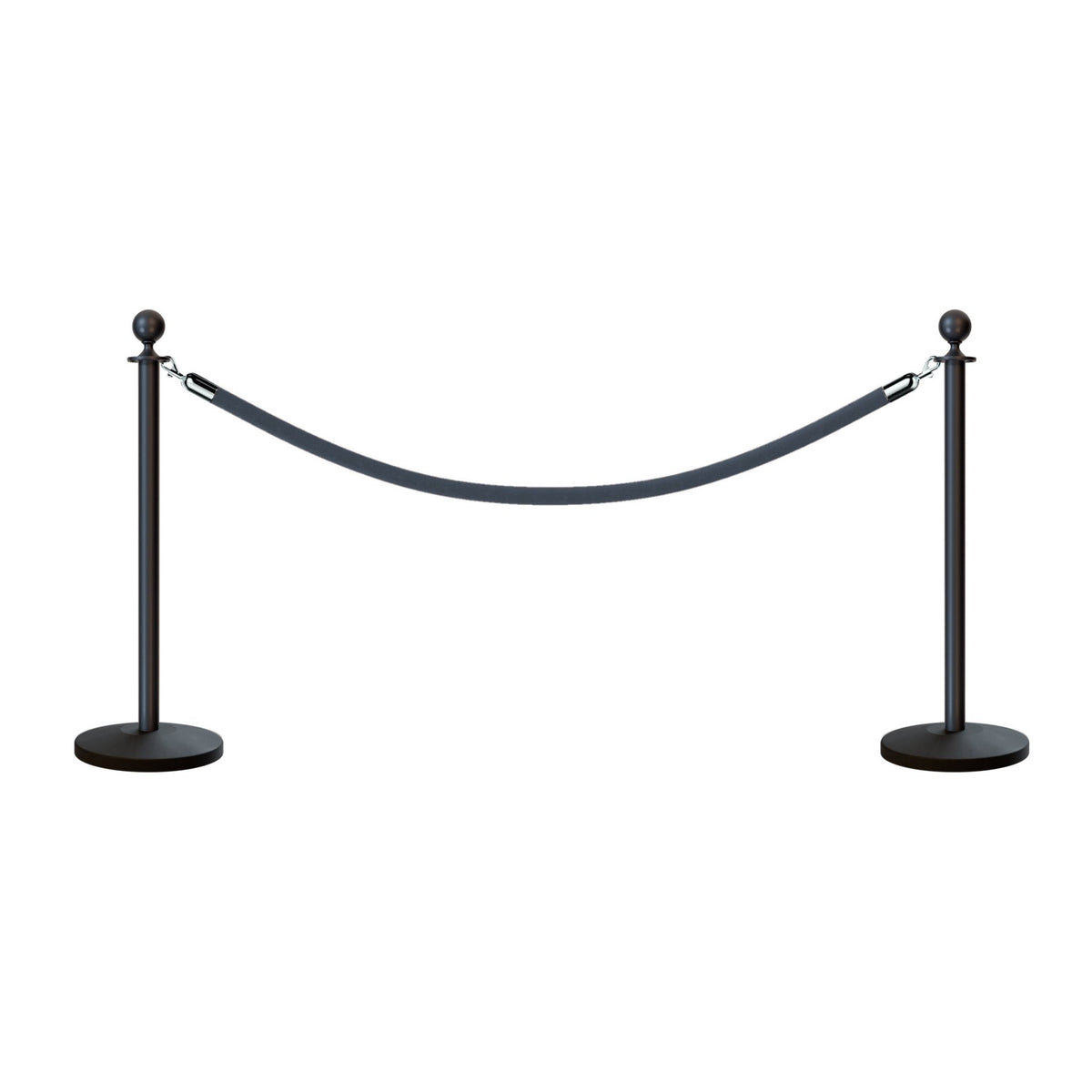 Ball Top Post and Rope Stanchion Kit - Montour Line - Crowd Control Warehouse