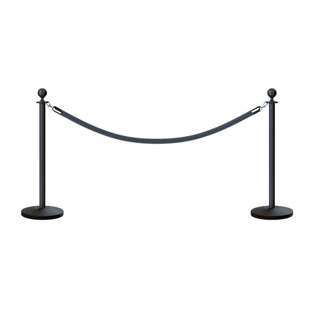 Ball Top Post and Rope Stanchion Kit - Montour Line - Crowd Control Warehouse