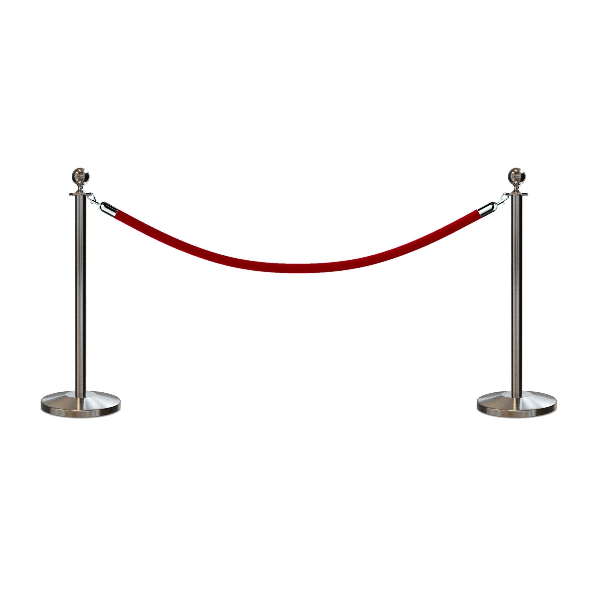 Ball Top Post and Rope Stanchion Kit - Montour Line - Crowd Control Warehouse