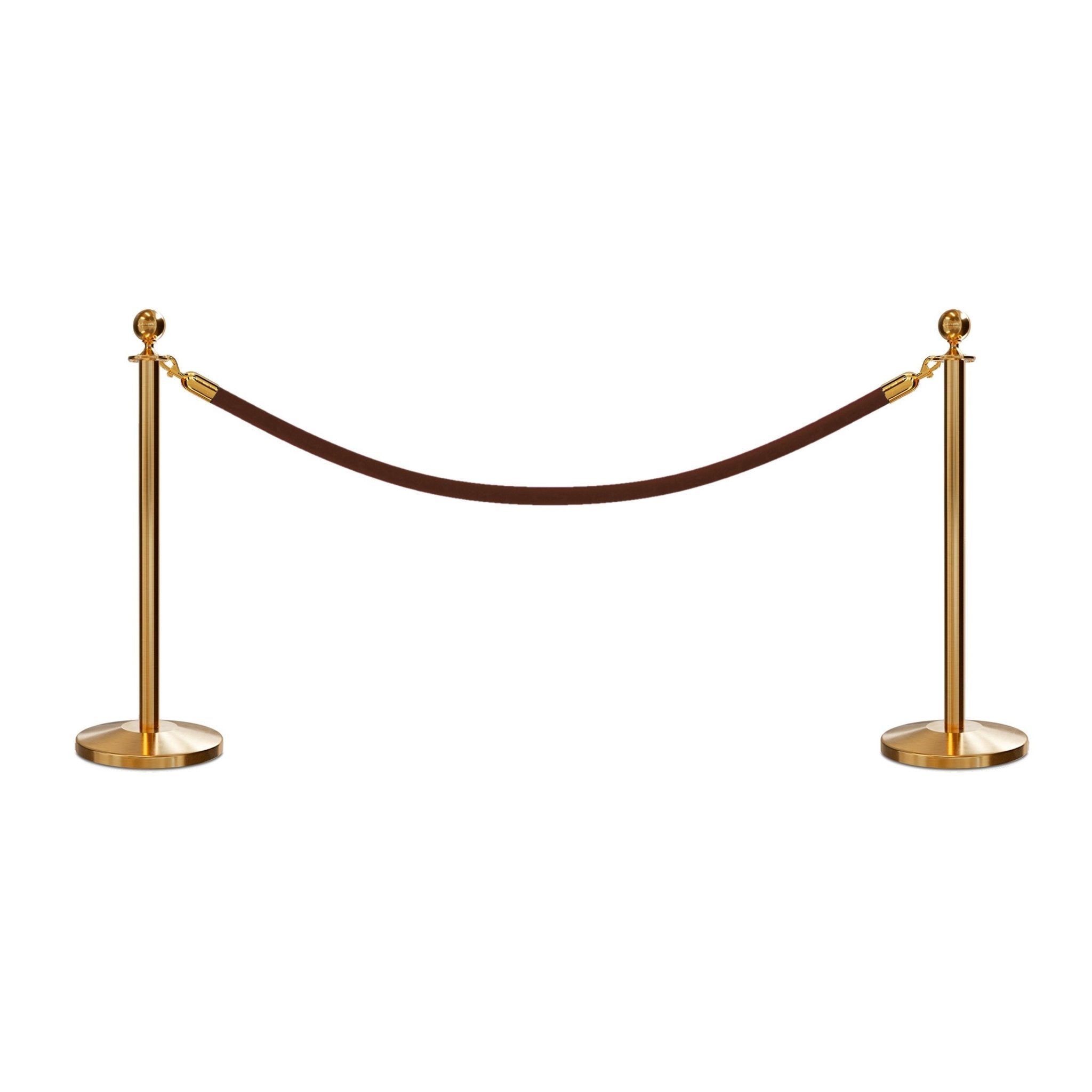 Ball Top Post and Rope Stanchion Kit - Montour Line - Crowd Control Warehouse