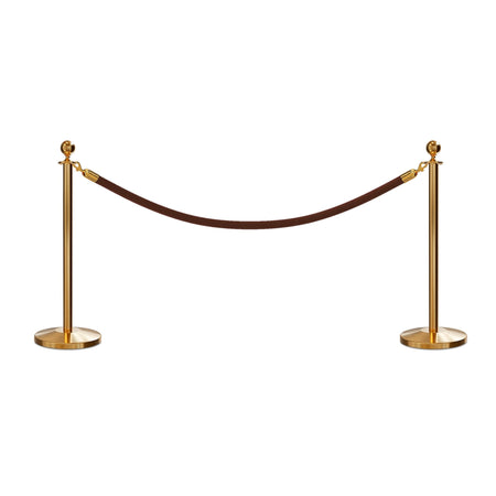 Ball Top Post and Rope Stanchion Kit - Montour Line - Crowd Control Warehouse