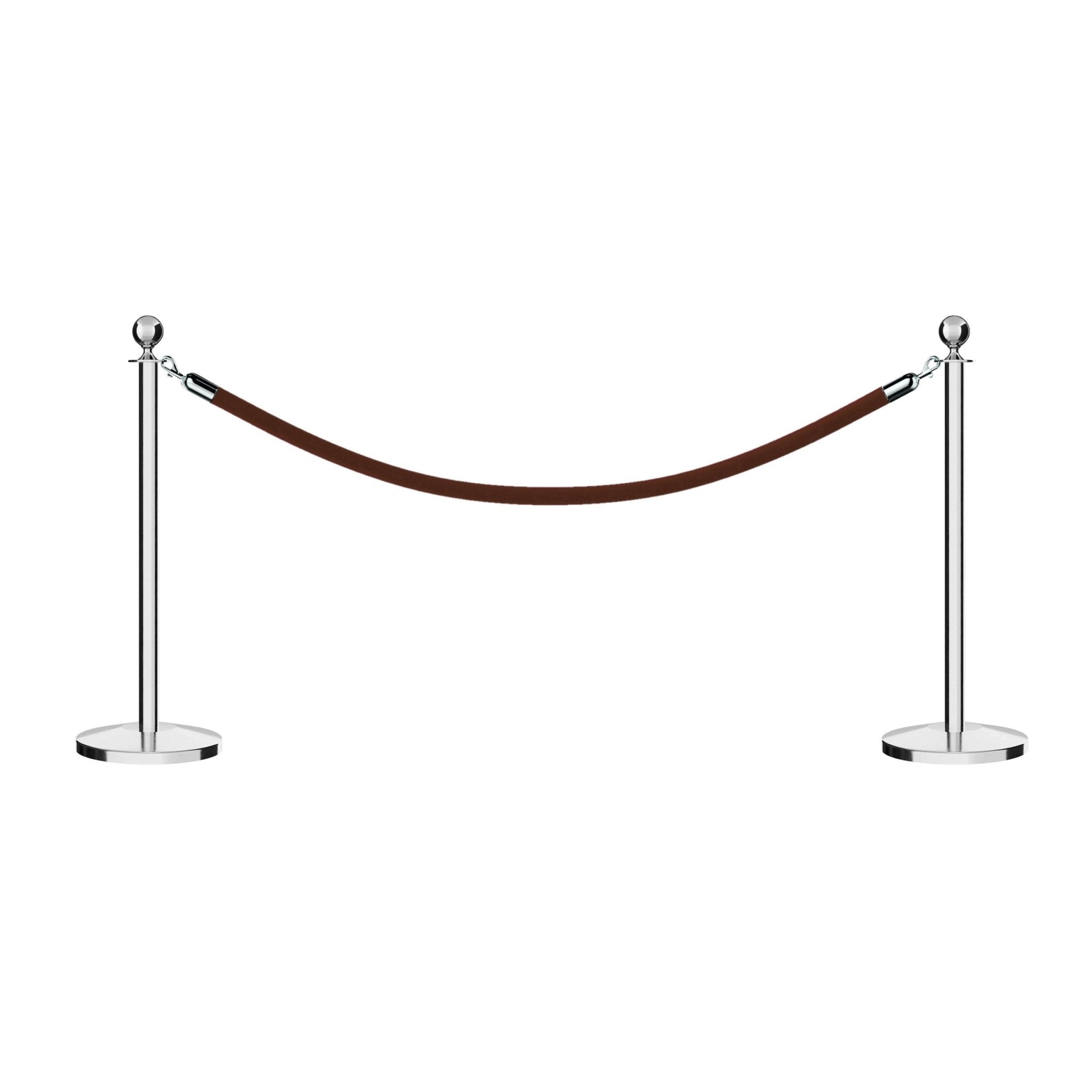 Ball Top Post and Rope Stanchion Kit - Montour Line - Crowd Control Warehouse