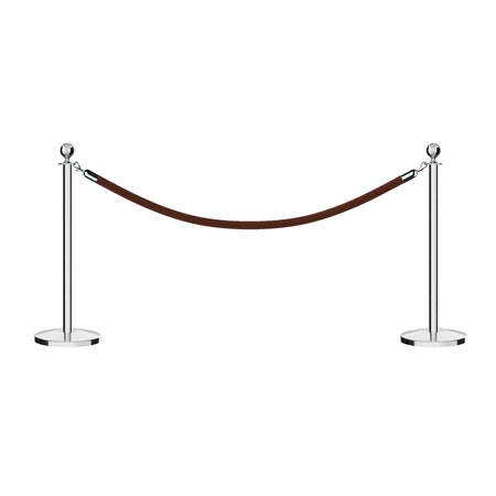 Ball Top Post and Rope Stanchion Kit - Montour Line - Crowd Control Warehouse