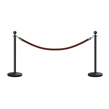 Ball Top Post and Rope Stanchion Kit - Montour Line - Crowd Control Warehouse