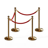 Ball Top Post and Rope Stanchion Kit - Montour Line - Crowd Control Warehouse
