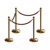 Ball Top Post and Rope Stanchion Kit - Montour Line - Crowd Control Warehouse
