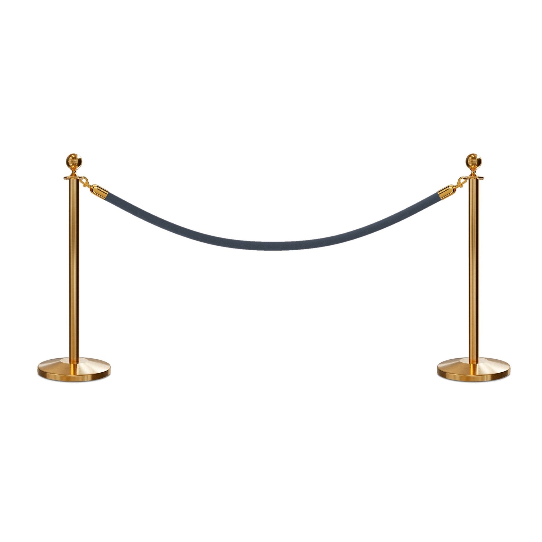 Ball Top Post and Rope Stanchion Kit - Montour Line - Crowd Control Warehouse