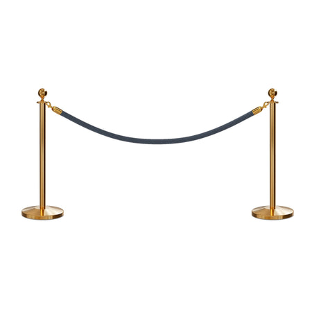 Ball Top Post and Rope Stanchion Kit - Montour Line - Crowd Control Warehouse