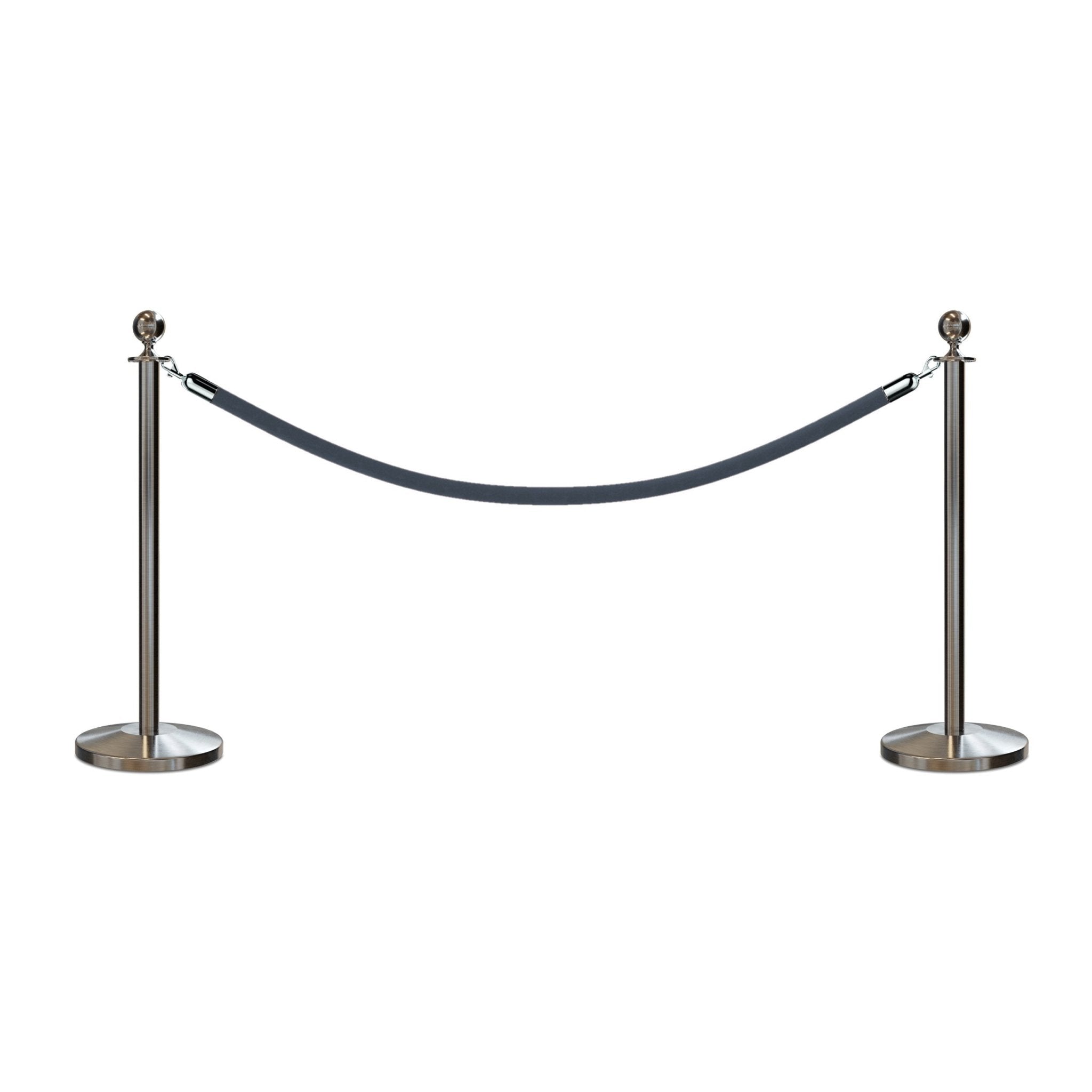 Ball Top Post and Rope Stanchion Kit - Montour Line - Crowd Control Warehouse