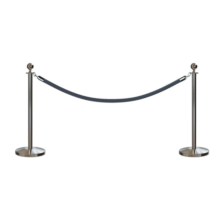 Ball Top Post and Rope Stanchion Kit - Montour Line - Crowd Control Warehouse