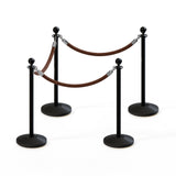 Ball Top Post and Rope Stanchion Kit - Montour Line - Crowd Control Warehouse