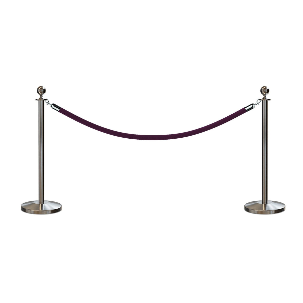 Ball Top Post and Rope Stanchion Kit - Montour Line - Crowd Control Warehouse