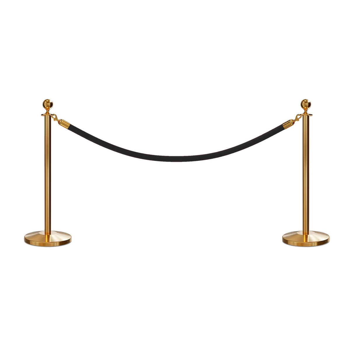 Ball Top Post and Rope Stanchion Kit - Montour Line - Crowd Control Warehouse