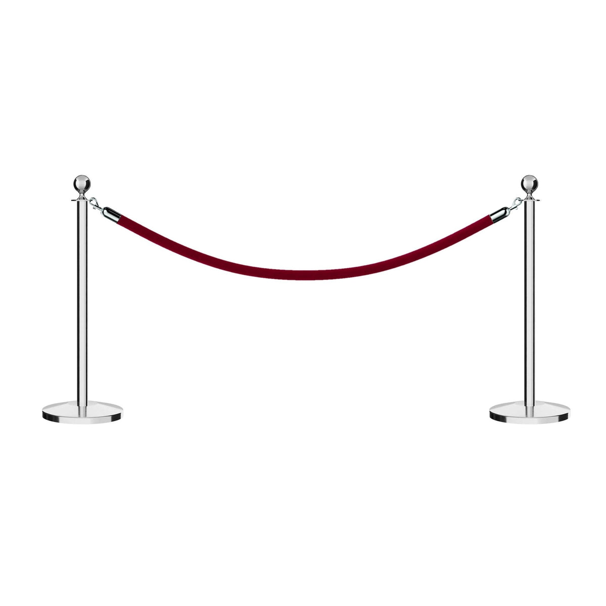 Ball Top Post and Rope Stanchion Kit - Montour Line - Crowd Control Warehouse