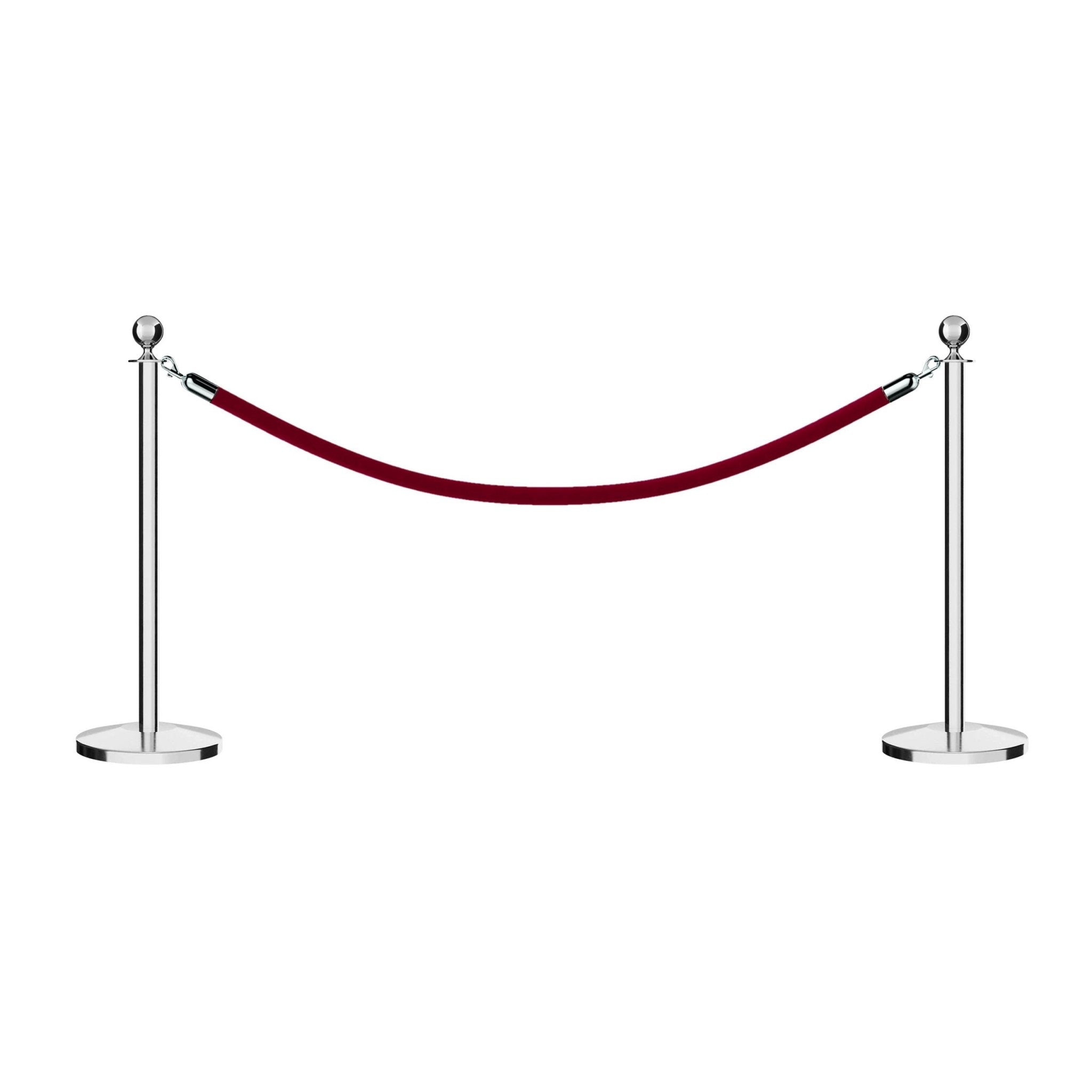 Ball Top Post and Rope Stanchion Kit - Montour Line - Crowd Control Warehouse