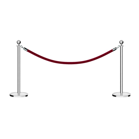 Ball Top Post and Rope Stanchion Kit - Montour Line - Crowd Control Warehouse