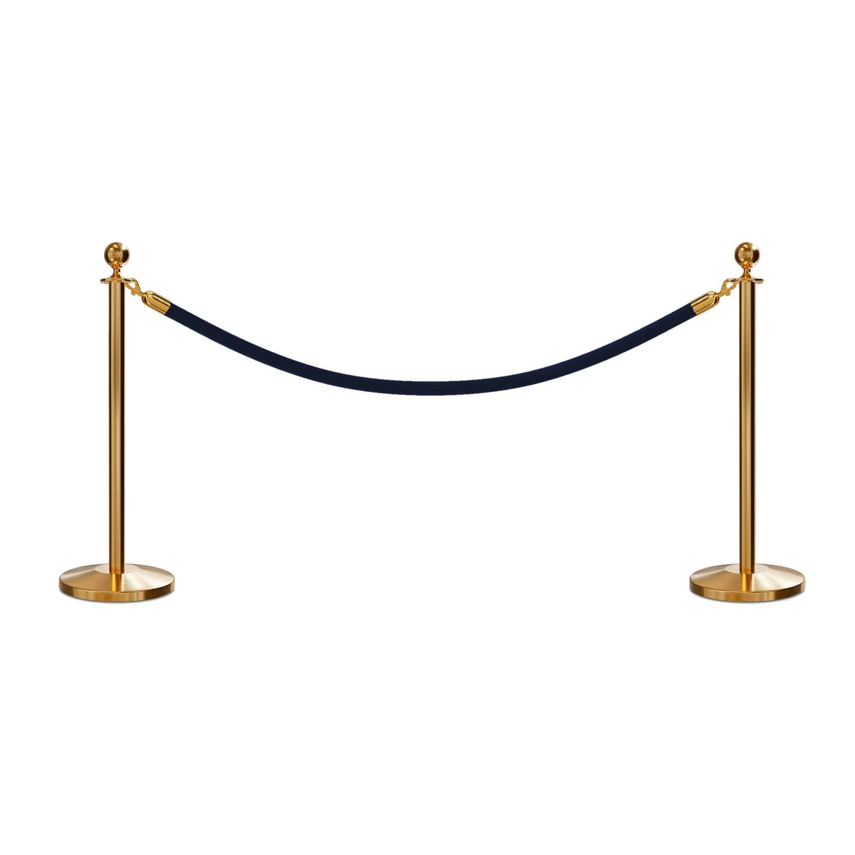 Ball Top Post and Rope Stanchion Kit - Montour Line - Crowd Control Warehouse