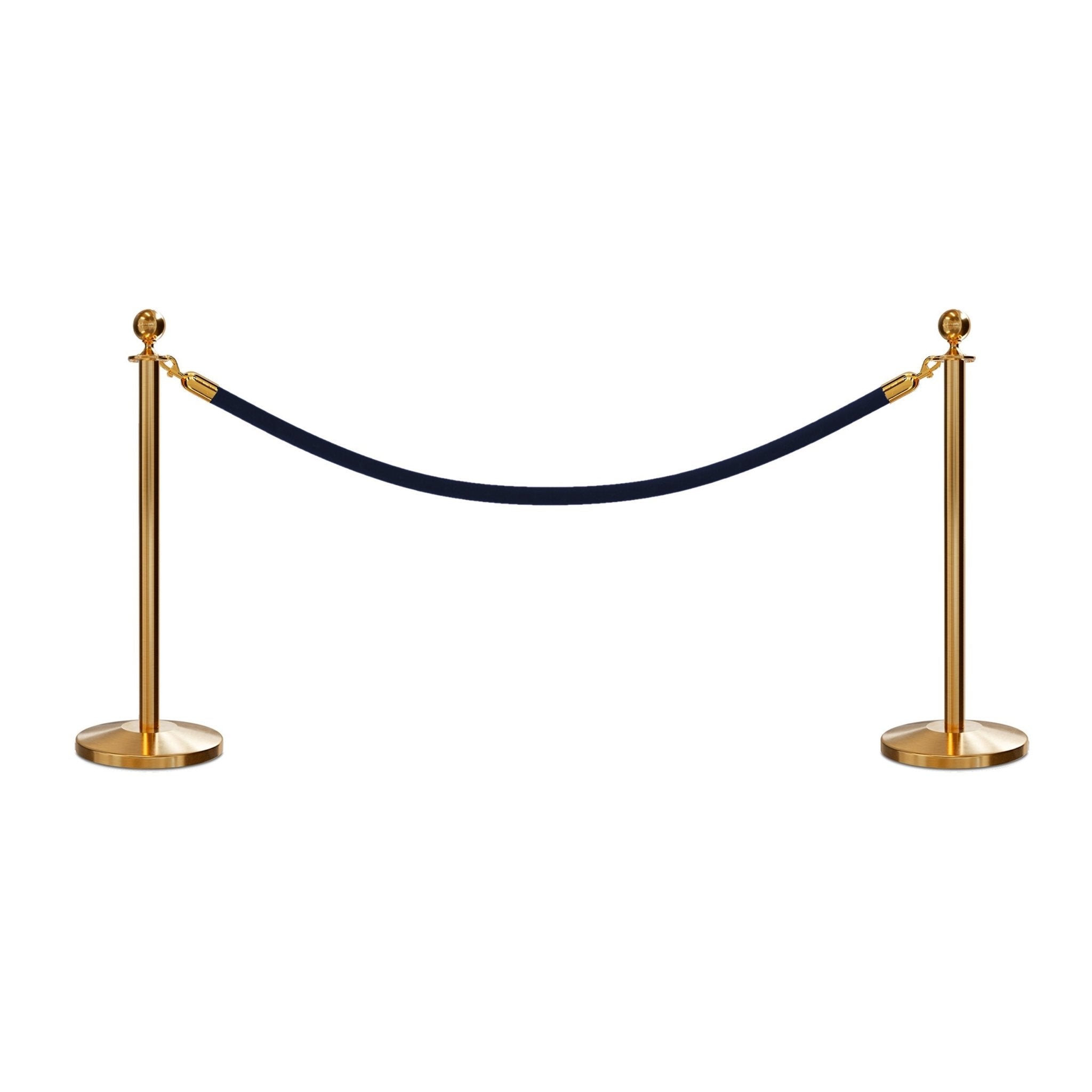 Ball Top Post and Rope Stanchion Kit - Montour Line - Crowd Control Warehouse
