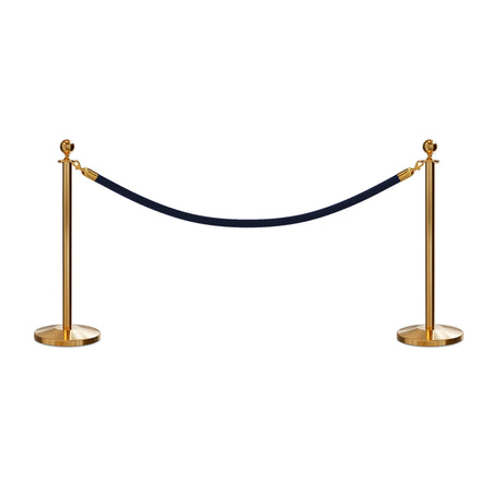 Ball Top Post and Rope Stanchion Kit - Montour Line - Crowd Control Warehouse
