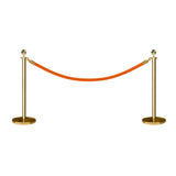 Ball Top Post and Rope Stanchion Kit - Montour Line - Crowd Control Warehouse