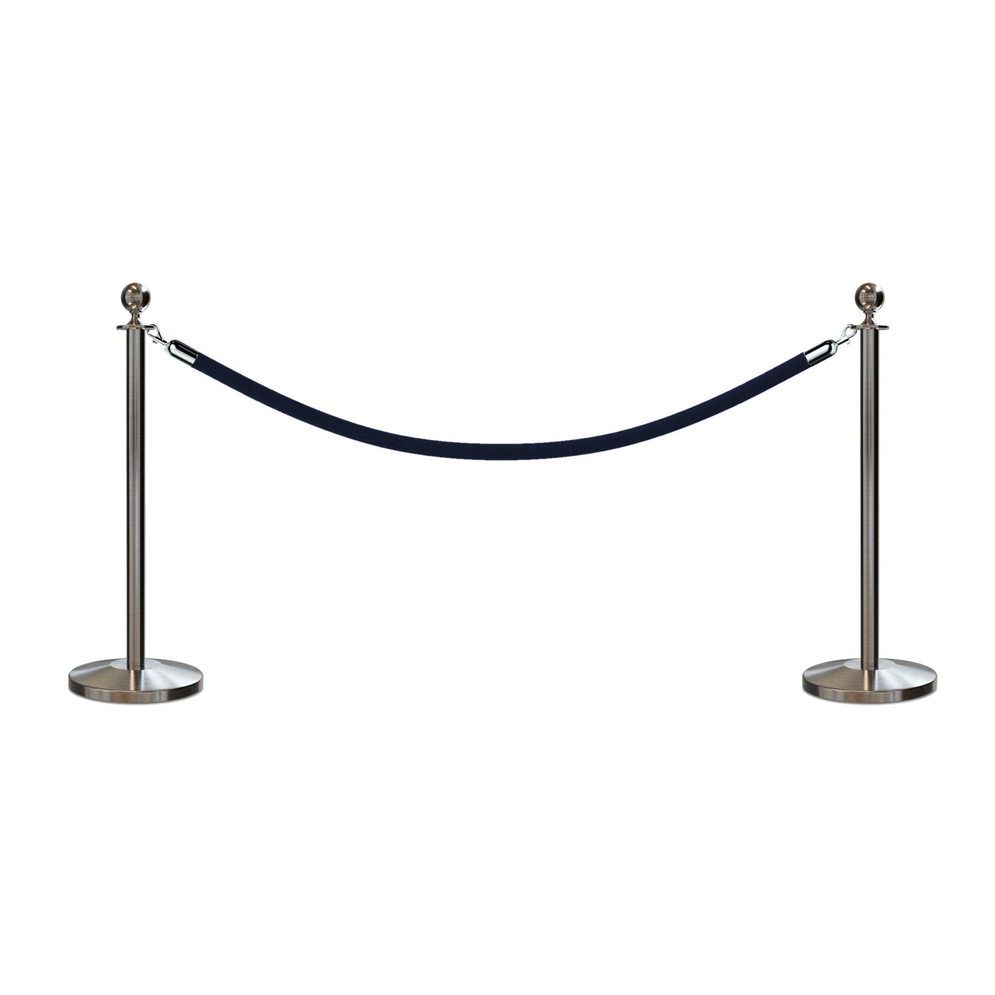 Ball Top Post and Rope Stanchion Kit - Montour Line - Crowd Control Warehouse