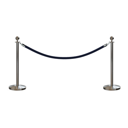 Ball Top Post and Rope Stanchion Kit - Montour Line - Crowd Control Warehouse