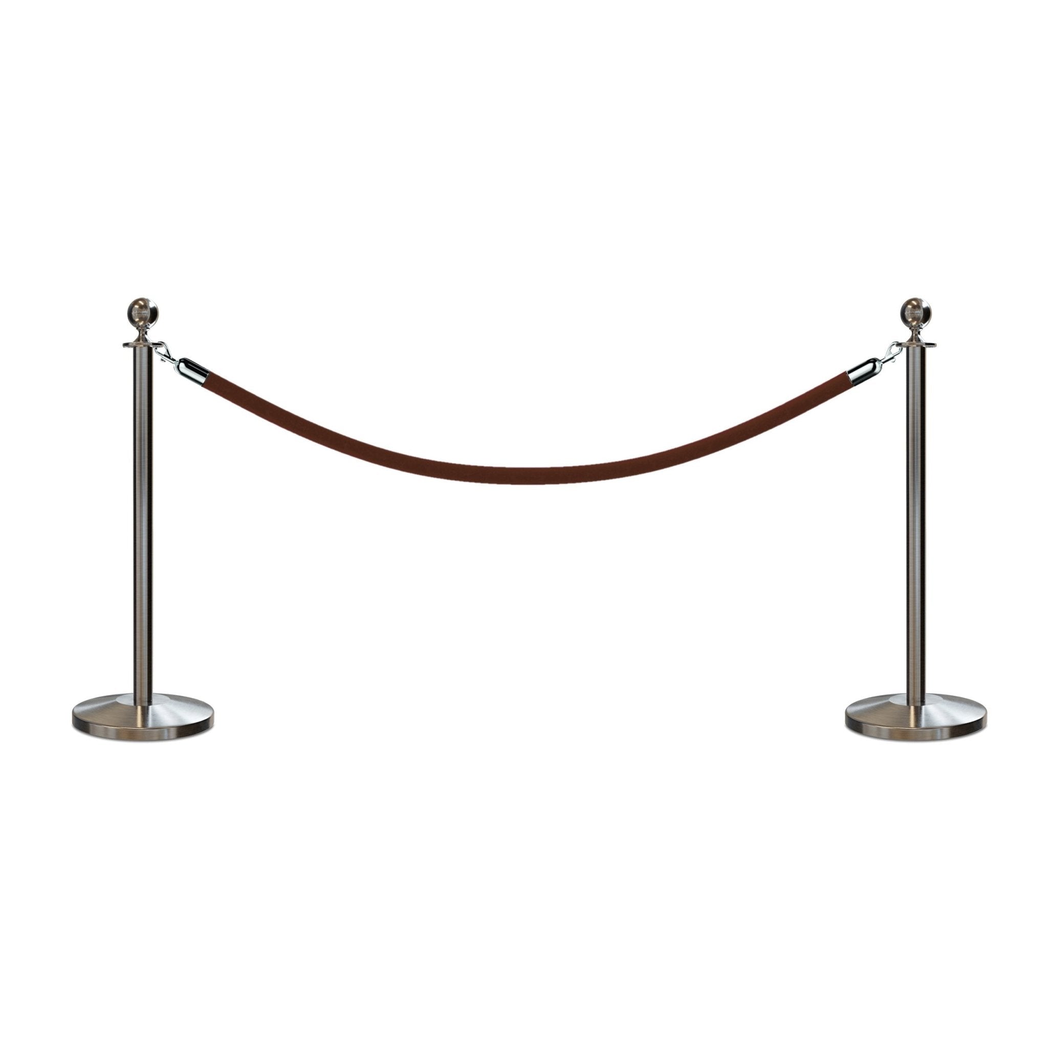 Ball Top Post and Rope Stanchion Kit - Montour Line - Crowd Control Warehouse