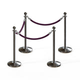 Ball Top Post and Rope Stanchion Kit - Montour Line - Crowd Control Warehouse
