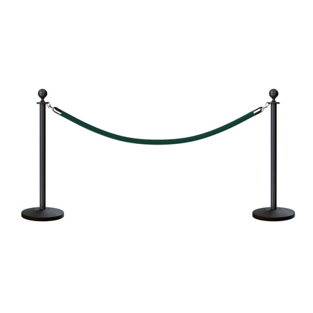 Ball Top Post and Rope Stanchion Kit - Montour Line - Crowd Control Warehouse