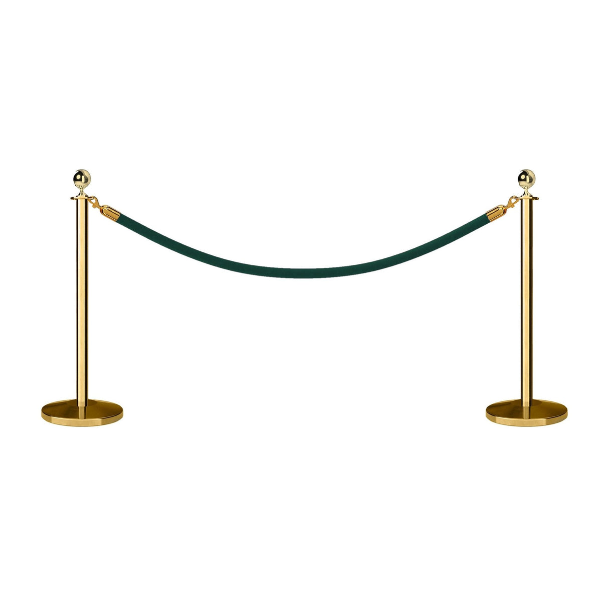 Ball Top Post and Rope Stanchion Kit - Montour Line - Crowd Control Warehouse