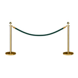 Ball Top Post and Rope Stanchion Kit - Montour Line - Crowd Control Warehouse