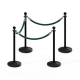 Ball Top Post and Rope Stanchion Kit - Montour Line - Crowd Control Warehouse