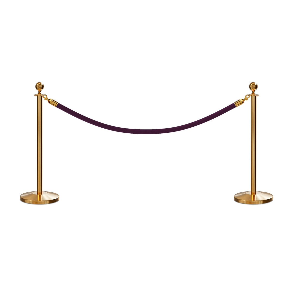 Ball Top Post and Rope Stanchion Kit - Montour Line - Crowd Control Warehouse