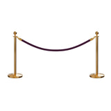 Ball Top Post and Rope Stanchion Kit - Montour Line - Crowd Control Warehouse