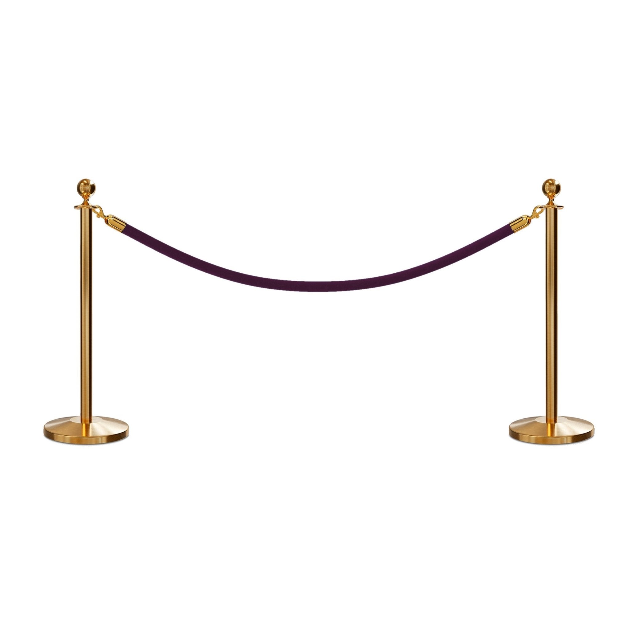 Ball Top Post and Rope Stanchion Kit - Montour Line - Crowd Control Warehouse