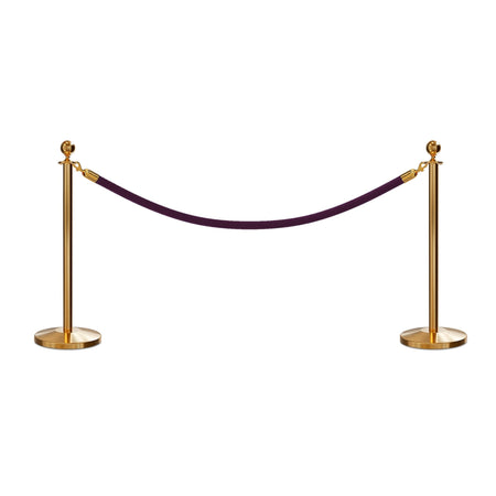 Ball Top Post and Rope Stanchion Kit - Montour Line - Crowd Control Warehouse